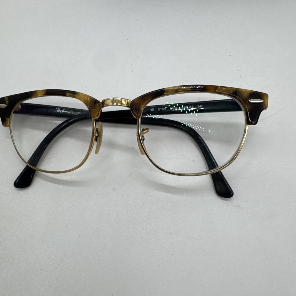 Ray-Ban Eyeglasses Unisex Brown Tortoise Clubmaster RB 5154 5494 49-21 140 - Picture 3 of 10